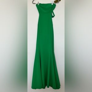 Nicole Miller maxi green dress